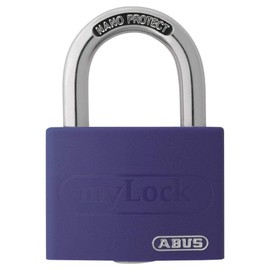 ABUS ABUS Vorh?ngeschloss T65AL/40 myLOCK - individuell beschreibbar - Spindschloss - massiver Aluminium-Schlossk?rper - ABUS-Sicherheitslevel 5 - Lila
