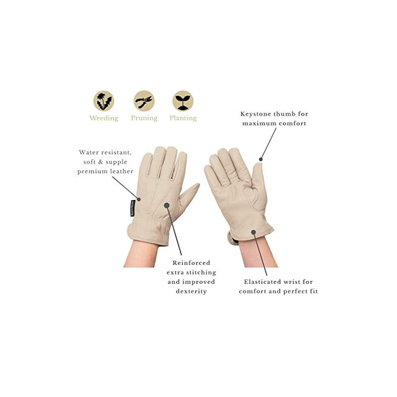 Kent & Stowe Luxury Ladies Leather water Resistant Gloves Small