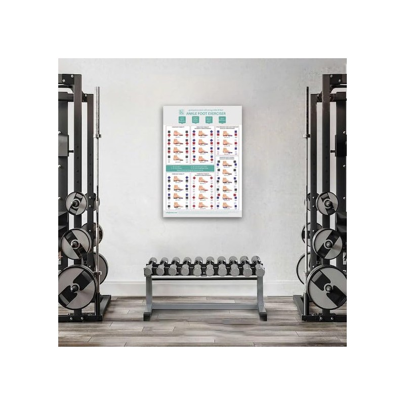 Ankle Foot Exerciser™ Workout Posters for Home - Strength Training