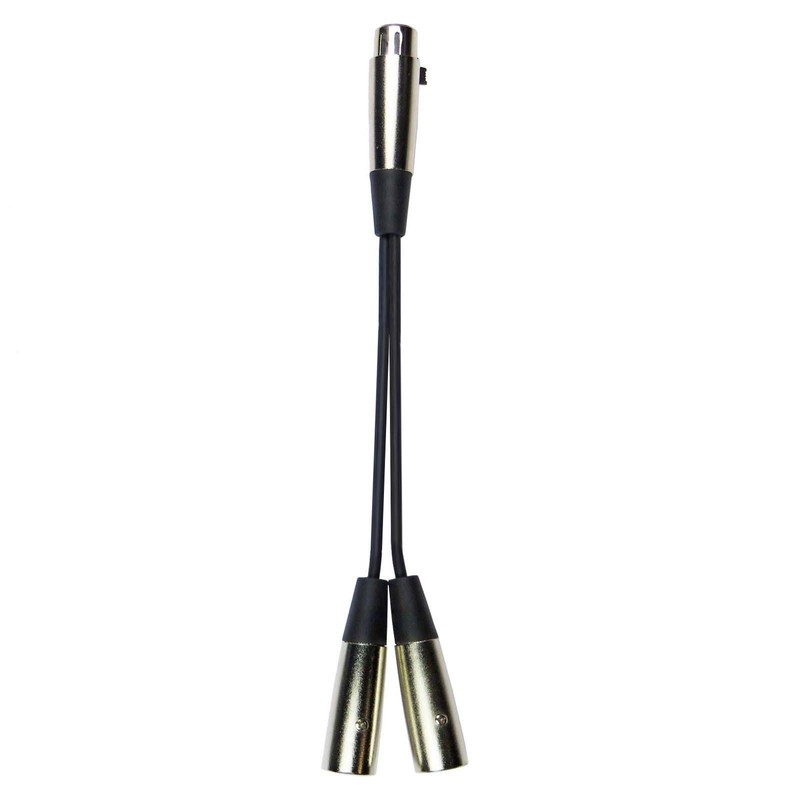 keepdrum YC029 XLR Split Cable Y-Adapter XLR 3-Pin 2x Male