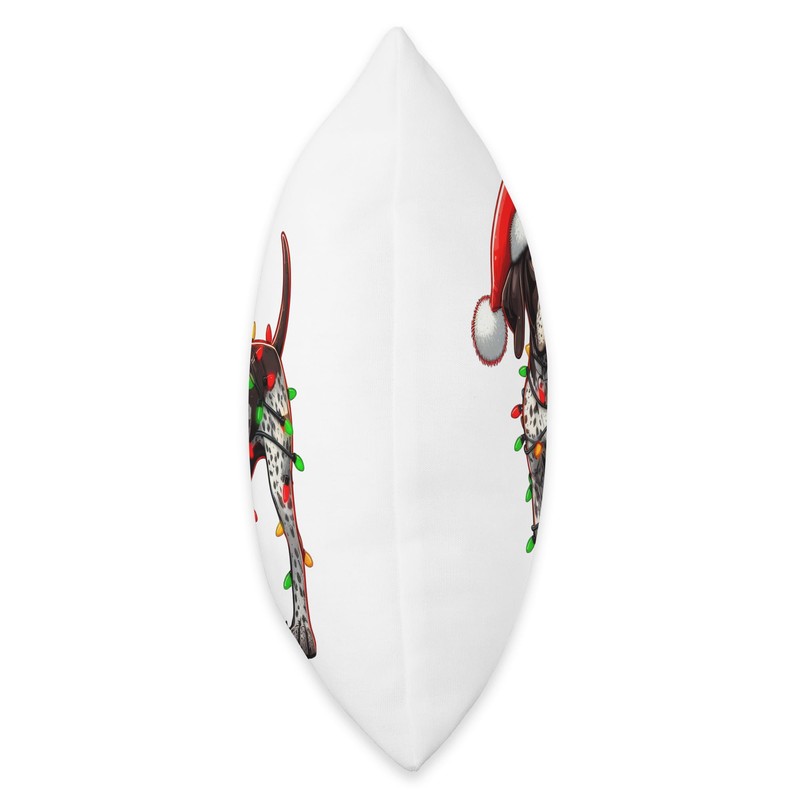 German Shorthaired Pointer Christmas Costume Santa For Dog Throw Pillow