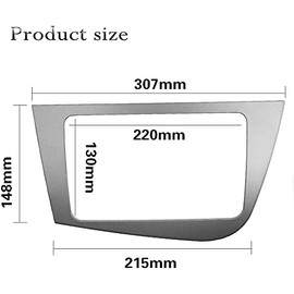 Geloo Car Radio Fascia Double DIN Radio Frame for Seat Leon 2005-2012 Stereo Radio Panel Mount Kit