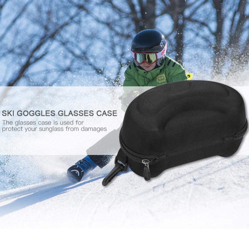 VGEBY Goggles Case Ski Goggles with Black Hard Case for