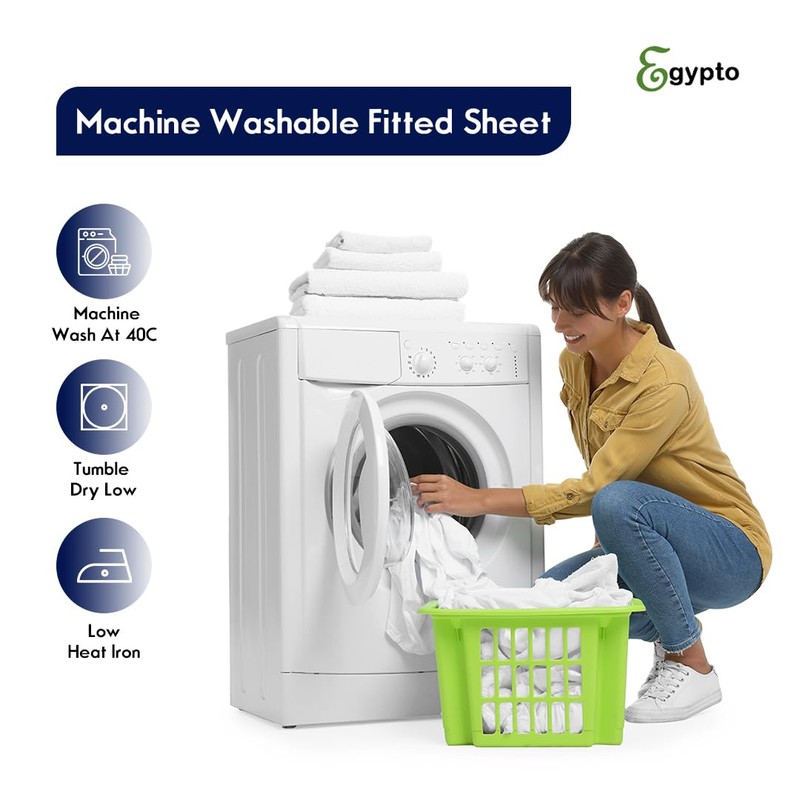 Egypto Super King Fitted Sheet – Soft & Breathable 10"