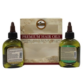 Difeel Premium Natural Hair Oil - Coconut Oil and Peppermint Oil 2.5 ounce (2-Piece Set)