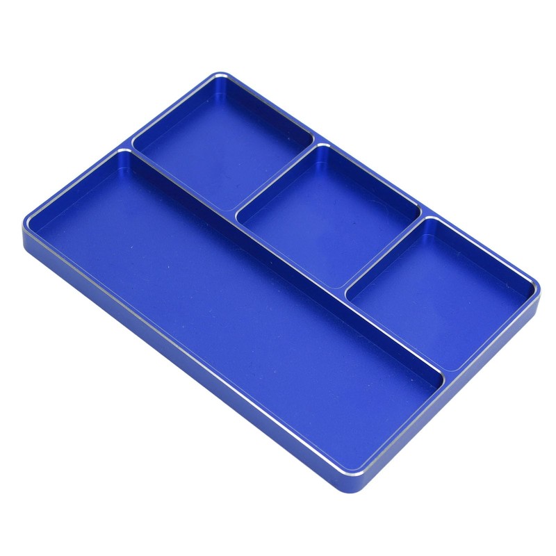 Ongwan Screw Tray Aluminum 4 Grid RC Repair Screw Tray