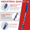 Keewaki Cross-Tip Carbide Drill Bits with Serrated Teeth, 10-Piece Masonry