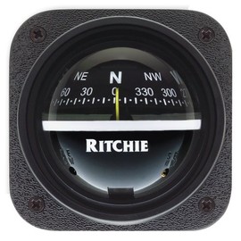 Ritchie V-537 Explorer Compass - Bulkhead Mount - Black Dial by E.S. Ritchie