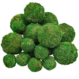 16 Pcs Moss Balls Set - 8x3.15" + 8x1.6" Handmade Green Moss Balls for Home Décor, Vase Fillers, Decorative Balls for Bowls, Garden Crafts, DIY Art & Wedding Displays | Decorative Balls Centerpieces