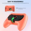 FUNDIARY Blue+Orange Grip Compatible with Switch 2 Controller, Durable Grip