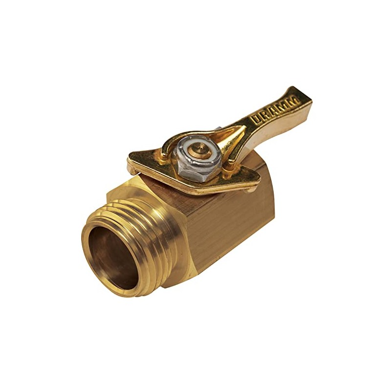 Dramm Heavy Duty Brass Shut Off Valve with Full Water