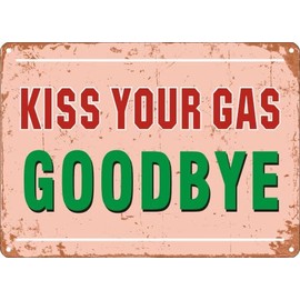 Piuiafey Letrero de despedida de gasolina, decoración de cueva de hombre, regalos para propietarios de vehículos eléctricos