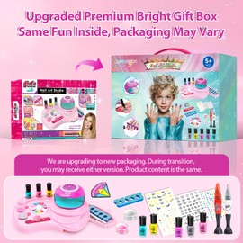 Combaybe Kids Nail Polish Set for Girls - Girl Toys 8-10 - Nail Art Kit for Kids Ages 7-12, Non toxic Nail Polish Kids Nail Kit Girl Stuff for Spa Manicures, Idea Birthday Gift for Girls 8 9 10 12