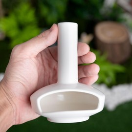 Tnstbiee Cute Ceramic Palo Santo Holder – Handcrafted Modern Incense Cone Burning Stand – Adorable Smudge Bowl for Yoga Aromatherapy & Meditation for Home Decor – Unique Chimney Design