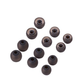 Silicone Replacement Ear Tips Earbuds Eargels for Mpow,Tozo Aukey, Senso,Hussar,Letscom etc Bluetooth Earphones, 6 Paris(Black and Gray)