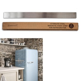 Hamletoff Premium Magnetic Knife Holder for Refrigerator – 20 Inch Professional Double Sided Magnetic Knife Strip for Fridge - Stainless Steel Magnetic Knife Holder for Wall Self Adhesive