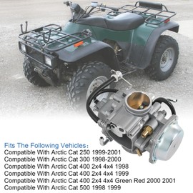RADHLBNIU Carburetor Compatible with Arctic Cat 250 300 400 2x4 4x4 ATV 1998-2001, Replace 0470-348 0470-352 0470-362 0470-367