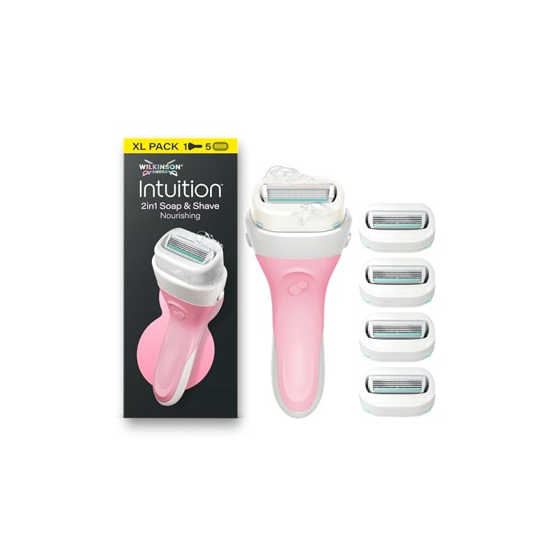 Wilkinson Sword Intuition 2-in-1 Soap and Shave Nourishing Women's Razor,