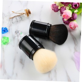 Healeved Portable Telescopic Makeup Brush Versatile Powder and Blush Brush for Women Compact and Easy to Clean for Daily and White Fiber Bristles