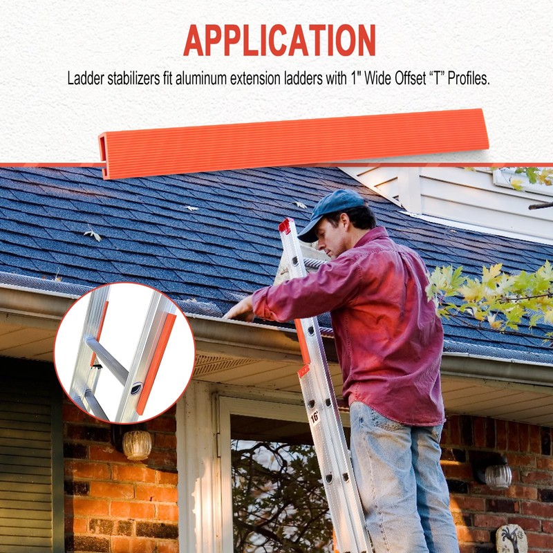 Ladder Stabilizer for Gutters and Roof, Anti-Slip Ladder Safety Covers
