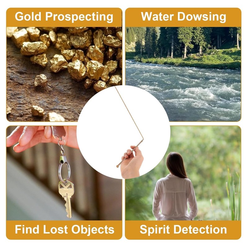 Pack of 2 Dowsing Rods, Energy Rods, Spiritual Probe Rod,