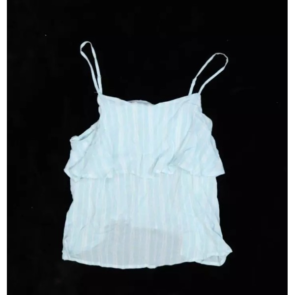 Abound Womens Tiered Spaghetti Strap Tank Top Adjustable Straps Stripe