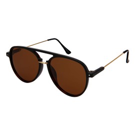 Edge I-Wear Flat Top Aviator Sunglasses for Men Pilot Sunglass Women Polarized Lens3344-FLP-2(DEMI.sd2)