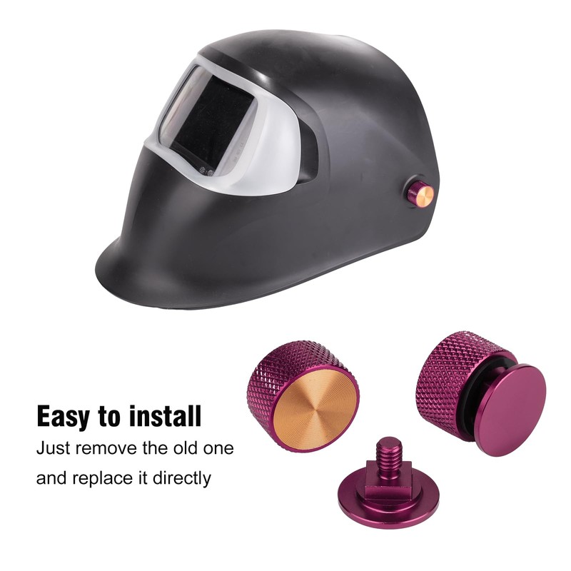 3mirrors Welding Hood (Pipeliner) Fasteners, Welding Helmet Headgear Replacement (Red)