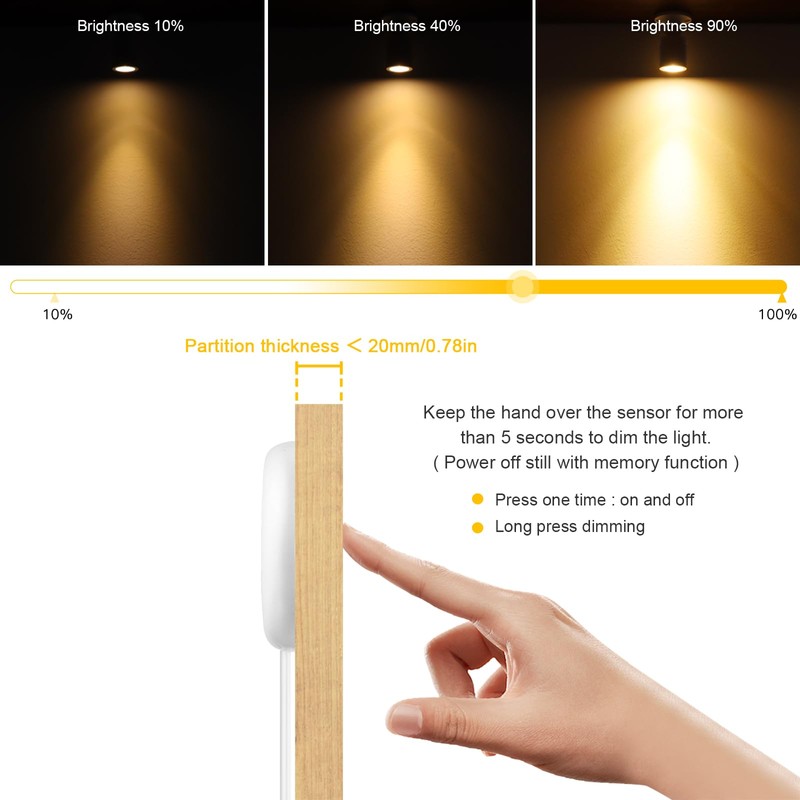 12V LED Ceiling lamp COB Spotlight, 6 Pcs Wärmeweiß Light
