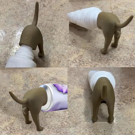 IJHYGD Tube Squeezer Toothpaste Dispenser Automatic Pooping Toothpaste Cap Pooping Toothpaste Topper Toothpaste Attachment Figure Pooping Dog Butt Toothpaste Topper Dog Butt Toothpaste Topper Dog Butt