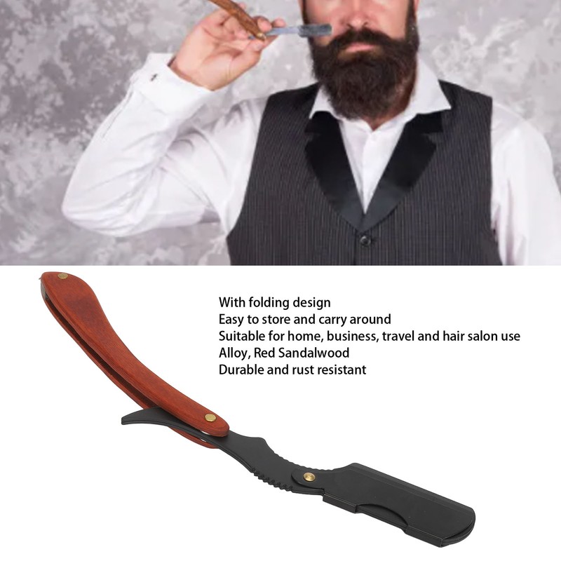 Manual Beard Trimmer Holder Ergonomic Alloy Vintage Lightweight Foldable Beard