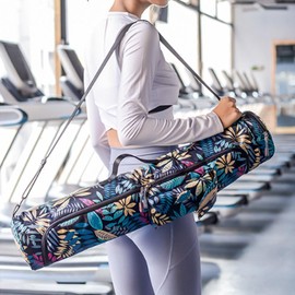 Oaygat Yoga Mat Bag Large Pilates Bag with Carry Strap Sport Gym Carrier Bag Large Gym Yoga Bag with Full Zipper Yoga Mat Carry Luggage Mat Bag Gym Exercise Mat Bag with Bottle Pocket for Thick Mat