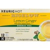 Bigelow Lemon Ginger Herbal Tea Keurig K-Cups, Caffeine Free Herbal