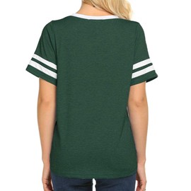 Short Sleeve Womens Tops Summer Women Casual T-Shirts (XL, Green)