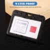 HonGien 3PCS ID Badge Holder with Double-Sided Windows Pass Holder