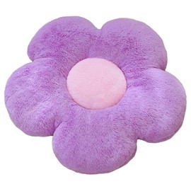 LANFIRE Flower Throw Pillow Floor Pillow Cushion Seating Cushion Flower Shape Bed Sofa Chair Car Seat Nap Throw Cushion (40_x_40_cm, Purple)