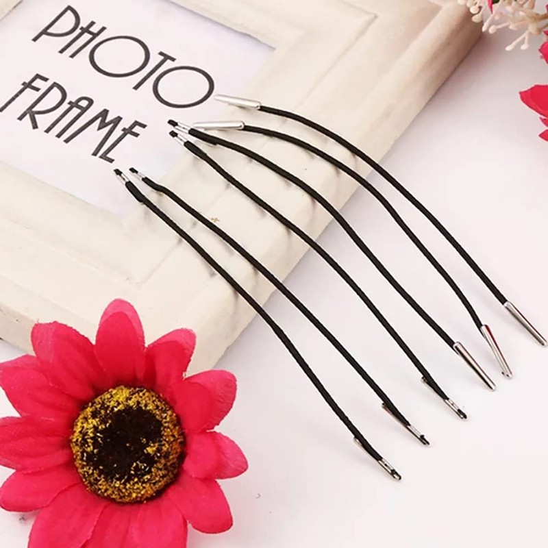 GSHLLO 100 PCS Metal Barbs Elastic Barbed Cord Fastener Cord