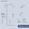 Airuida Matte Black Shower Faucet Set, Single Function Wall Mount