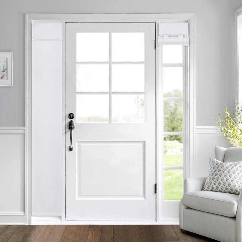 HOMEIDEAS 100% Blackout Sidelight Curtains for Front Door, Side Door