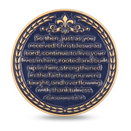 Rooted in Christ Challenge Coin - Inspirational Religious Token with Cross and Tree Design, Lucky Coin Perfect for Faith Reminders and Gifts (Single Coin)