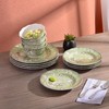 222 Fifth Adelaide Sage Porcelain 12-Piece Dinnerware Set – Service