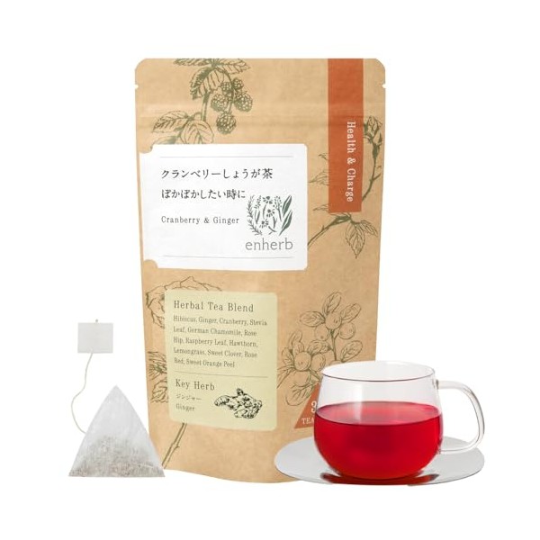 enherb Herbal Tea Bags "Cranberry Ginger When You Want to