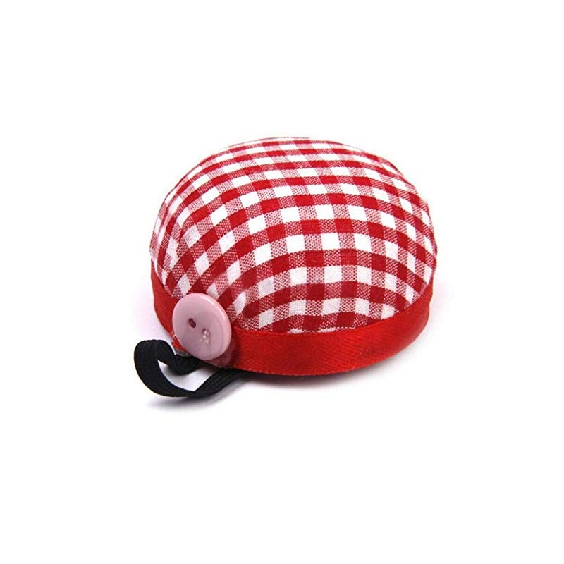 HAND Red Check Wrist Pin Cushion, 60mmW, Tailor, Students 1