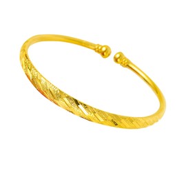 STOBAZA 3 Pcs Blank Bangle Bracelet Open Bracelets Gold Plated Bracelets Promise Bangle Women Statement Jewelry Bracelet Simple Golden Bangle Cuff Bangle Couples Boutique Friendship Lovers