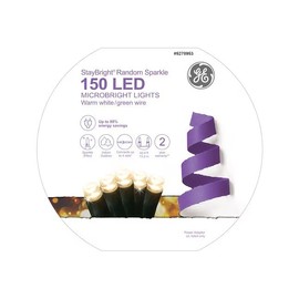 GE Random Sparkle 150-Count 43.4-ft Sparkling Clear LED Plug-in Christmas String Lights Item #5270953 Model #93983LO