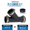 Fernco 2 in. Hub Flexible PVC Wye DWV Pipe Fitting