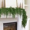 FAJUNZH 1PCS-9FT Artificial Christmas Garland with Dragon Juniper Leaves, Festive