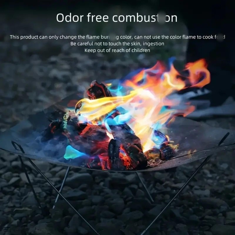 5PCS Fire Colour Changing Powder,Magical Flames,Magic Campfire Flam,Long-Lasting Fire Colour