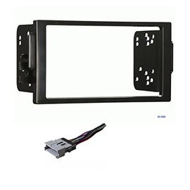 Car Stereo Dash Kit and Wire Harness for Installing a New Double Din Radio for 2004-2005 Saturn Ion and Vue