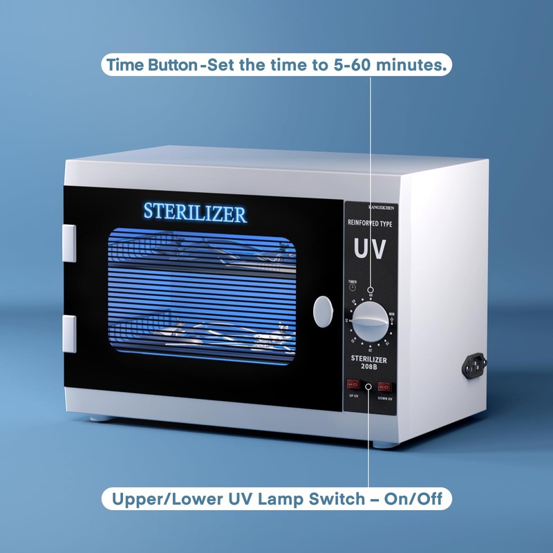 Yofuly Dual Lamp Sterilizer, 12L Large Sterilizer for Nail Tools,